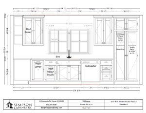 countertop and cabinet drawings